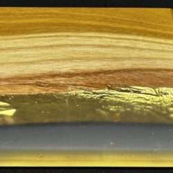 Osage Orange Coaster Set (4) With Gold Gilding and Clear Epoxy 4x4 Inch by Mindful Creations Woodworking