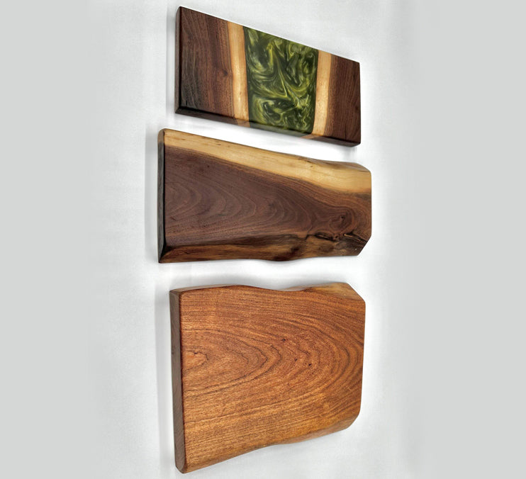 Mesquite Live Edge Charcuterie Board 11x8.5x1.75 Inches by Mindful Creations Woodworking