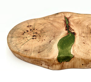 Pecan Live Edge Charcuterie Board/lazy Susan, 17x14x1.5 by Mindful Creations Woodworking