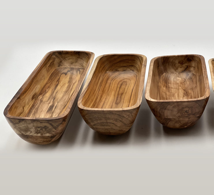 Teak Wood Bowls, Various Sizes by Mindful Creations Woodworking