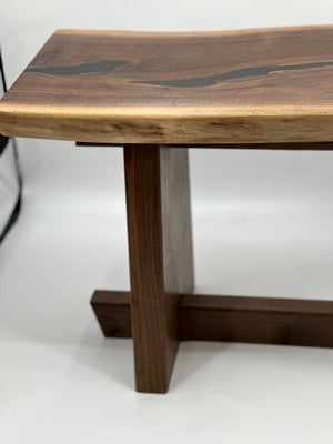 Nakashima Inspired Black Walnut Live Edge Coffee Table by Mindful Creations Woodworking