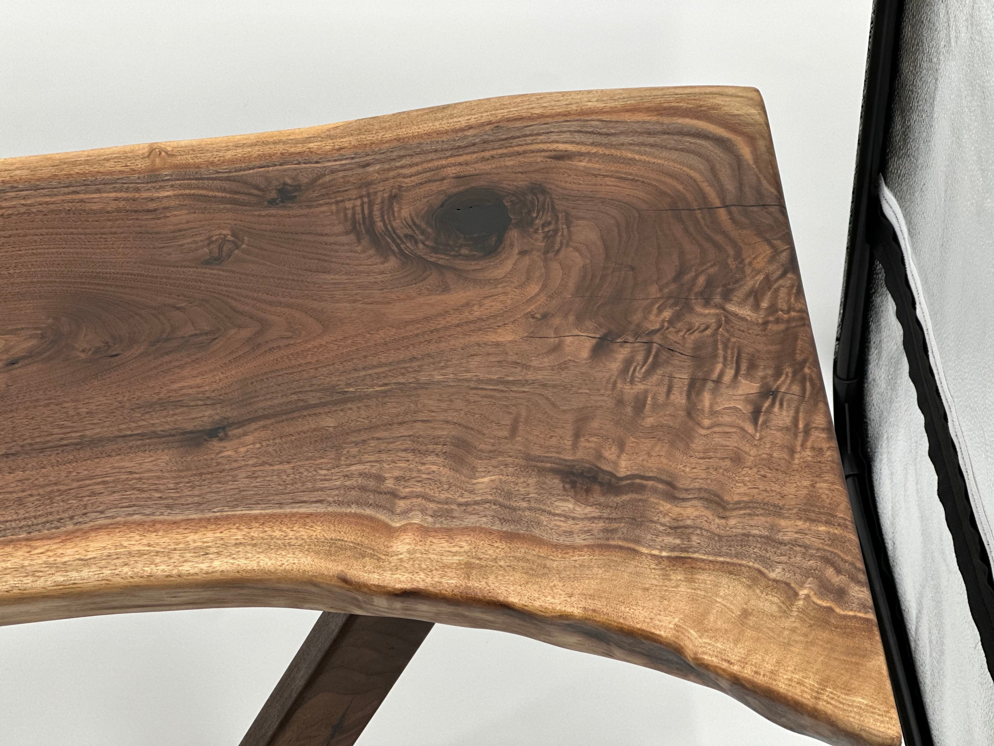 Nakashima Inspired Black Walnut Live Edge Coffee Table by Mindful Creations Woodworking