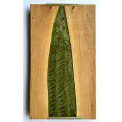 Pecan Tray With Olive Green Epoxy 26x15x1 Inch by Mindful Creations Woodworking