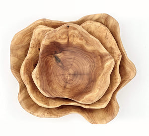 Cedar Live Edge Hand-carved Bowls, Various Sizes by Mindful Creations Woodworking