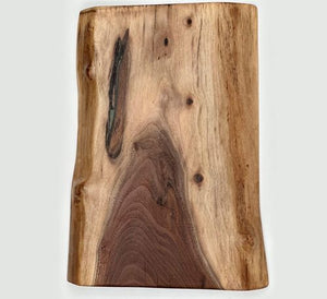 Live Edge Walnut Charcuterie Board 17.25x11.25x1.25 inches showcasing its unique wood grain and natural edges.