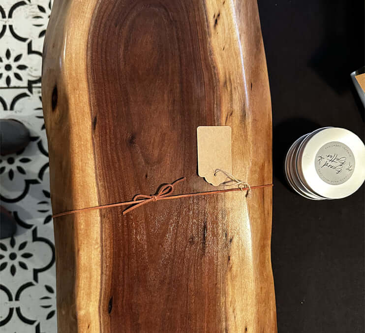 Handmade Walnut Charcuterie Board — Live Edge, 18×10 in. | Gift-Ready by Mindful Creations Woodworking
