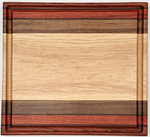 Walnut, Paduk, Maple, Pecan, Zebra wood Cutting Boards, Various sizes by Mindful Creations Woodworking